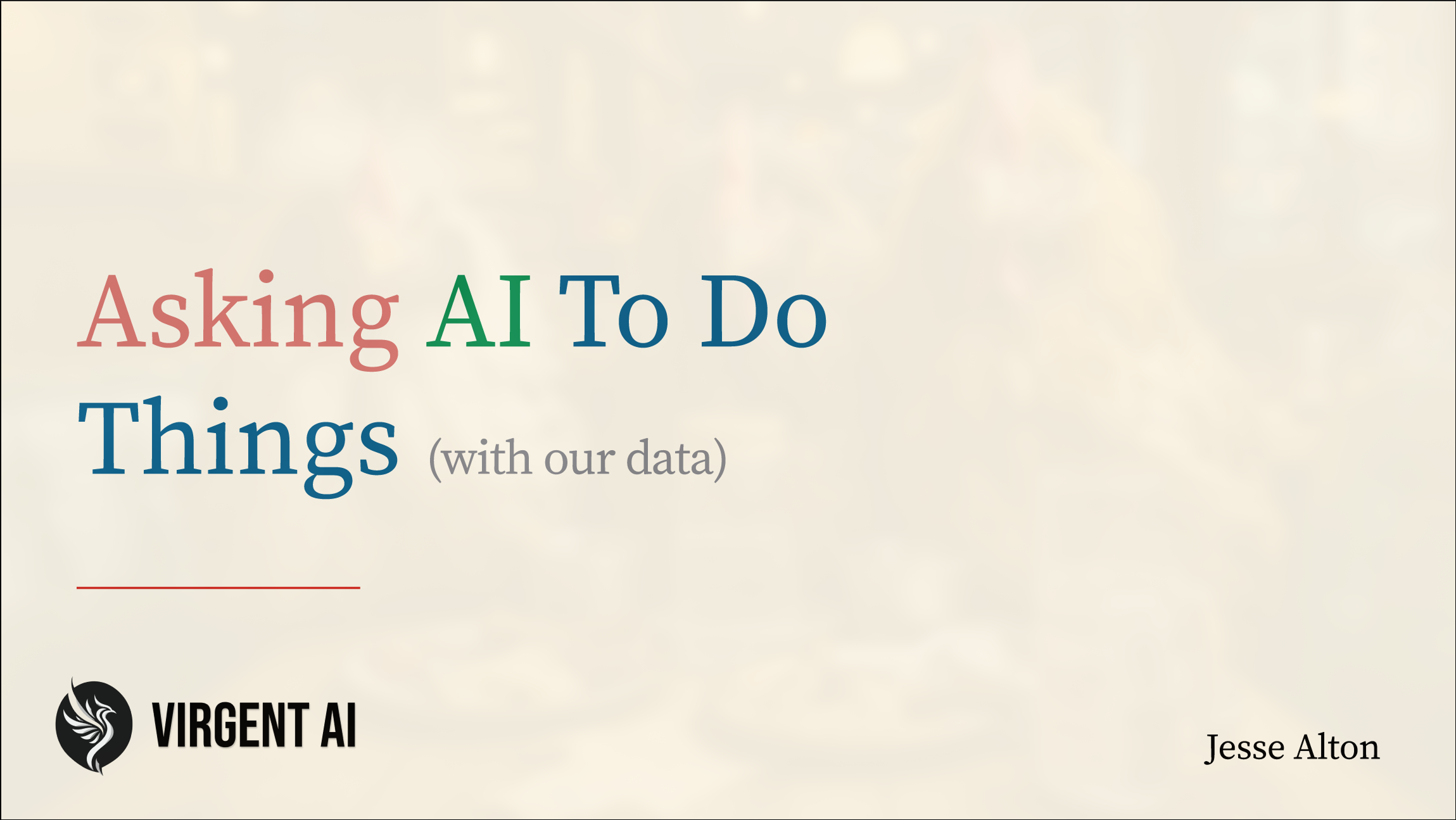 Asking AI To Do Things with our data — the Strong Start education series