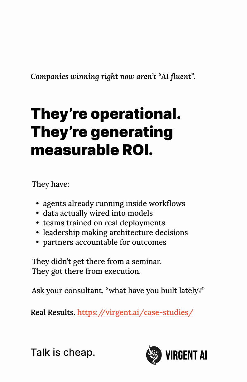 They're operational. They're generating measurable ROI.